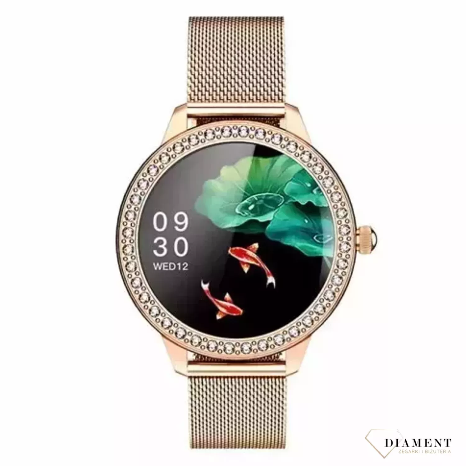 Smartwatch damski Garett Lady Kate RT złoty,stalowy stalowy na bransolecie ⌚ (1).webp